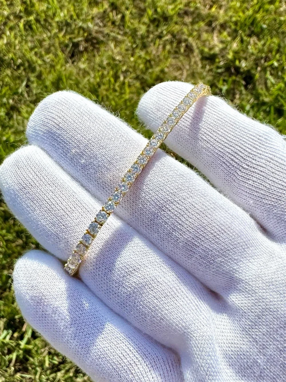 18K Gold Plated, 5.6CTW Moissanite Tennis Bracelet